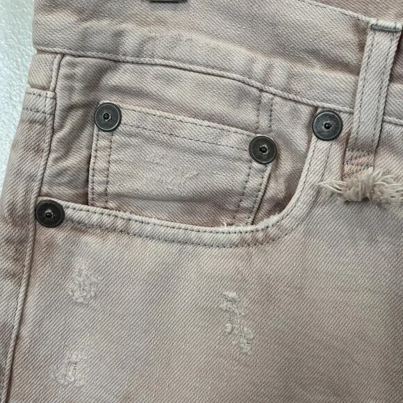 $669 R13 BOYFRIEND CROPPED JEAN. IN PEYTON PINK - Picture 5 of 14